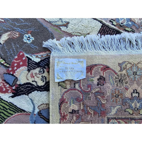 Al Ahmedani Linen Umre Khayam Rectangle Area Rug Wonderful Design Wool Silk Hand Knotted Home Decor Indoor Carpet (5.7 x 3.2)'