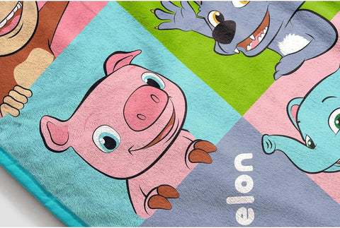 Cocomelon Animals Kids Blanket Super Soft Plush Micro Throw Blanket for Kids