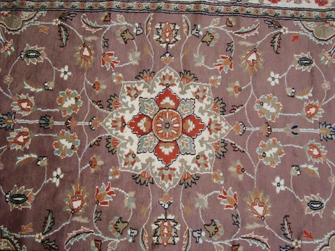 Awesome Floral Medallion Rectangle Area Rug Hand Knotted Wool Silk Carpet (6 x 4)'