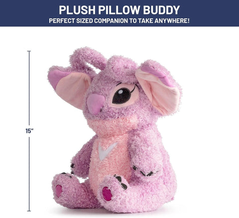 Disney Plush Pillow Buddy Soft Plushie Stuffed Pillow 15" Pink Angel for Kids