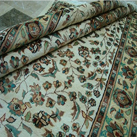Exclusive Floral Medallion Allover Rectangle Area Rug Hand Knotted Wool Silk Carpet (6 x 4)'