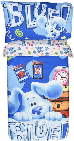 Blue's Clues Toddler Bedding Set 3 Piece Sheet Set for Kids With Reversible Comforter