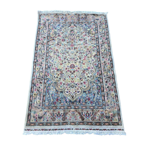 Al Ahmedani Linen Tree of life Jungle Birds Rectangle Area Rug Wonderful Design Wool Silk Hand Knotted Home Decor Indoor Carpet (6 x 4)'