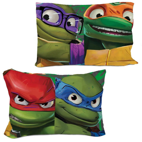 Teenage Mutant Ninja Turtles 2 Pcs Twin/Full Bedding Set for Kids - Reversible Comforter and Pillowcase