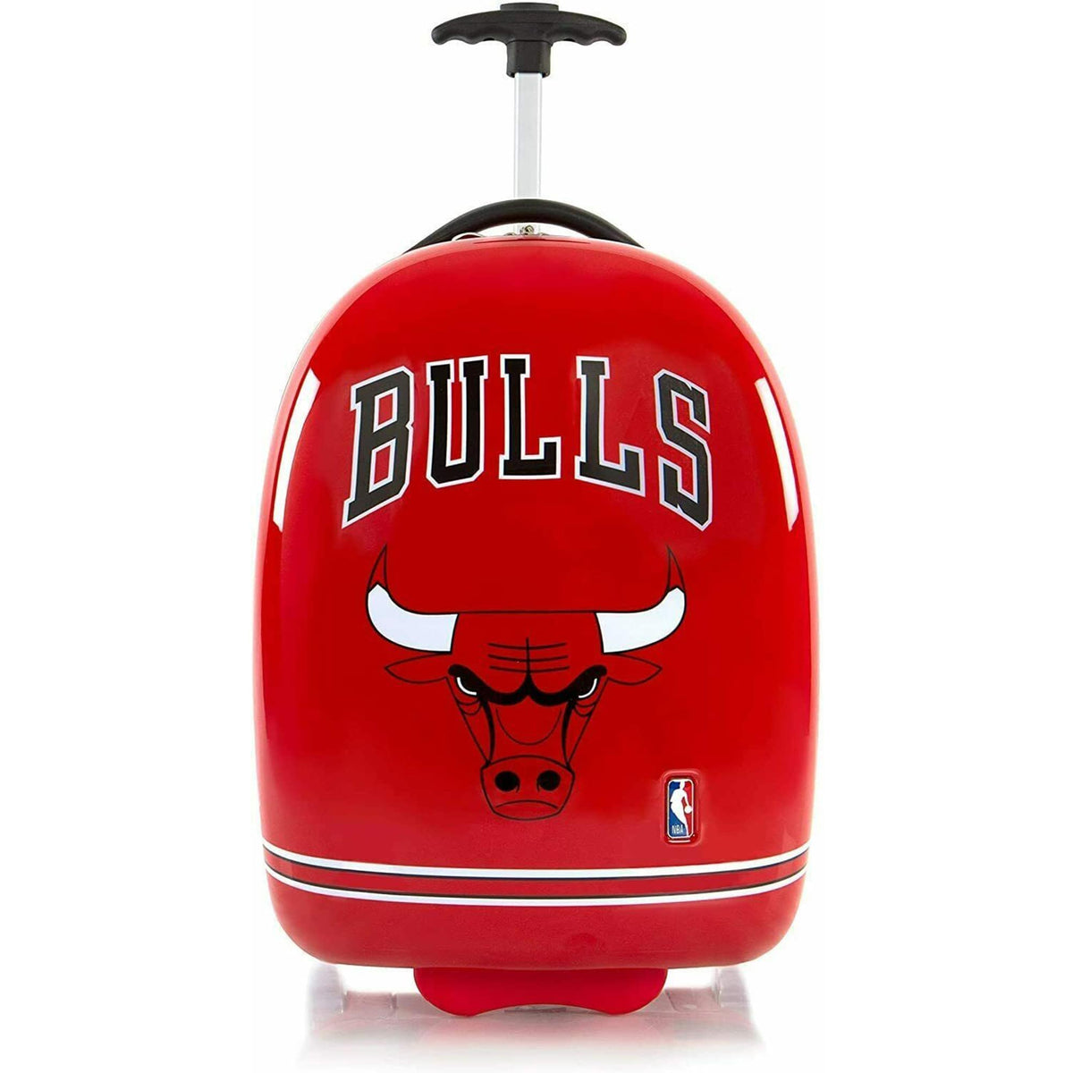 NBA Chicago Bulls Hardside Carry on Wheeled Luggage for Boys - 18 Inch Travel Trolley Suitcase
