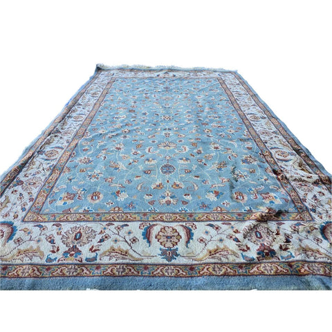 Al Ahmedani Linen Floral Medallion Rectangle Area Rug Wonderful Design Wool Silk Hand Knotted Home Decor Indoor Carpet (6.2 x 4.1)'