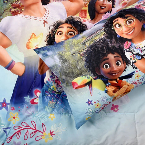 Disney Encanto 2-Piece Multicolor Toddler Bedding Set including Comforter and Pillowcase for Kids
