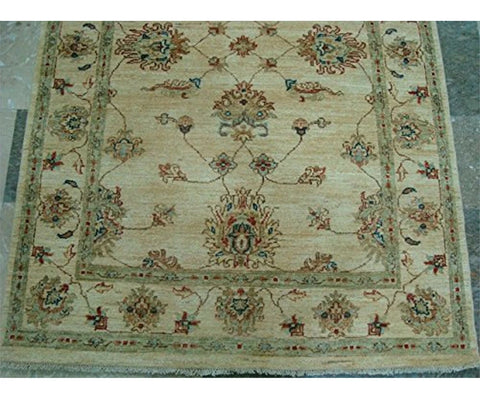 Chobi Zeiglar Mahal Rectangle Rug Ghazni Wool Hand Knotted Carpet (6.8 x 4.5)'