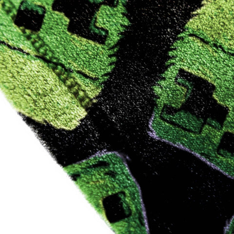 Black Minecraft Creeper Kids Plush Throw Blanket Soft & Comfy Fluffy 46x60 Inche