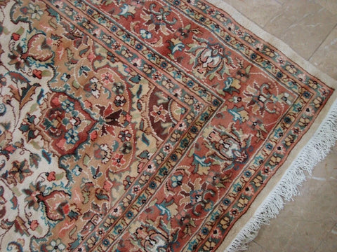 Exclusive Moon Medallion Floral Oriental Area Rug Hand Knotted Wool Silk Carpet (9 x 6)'