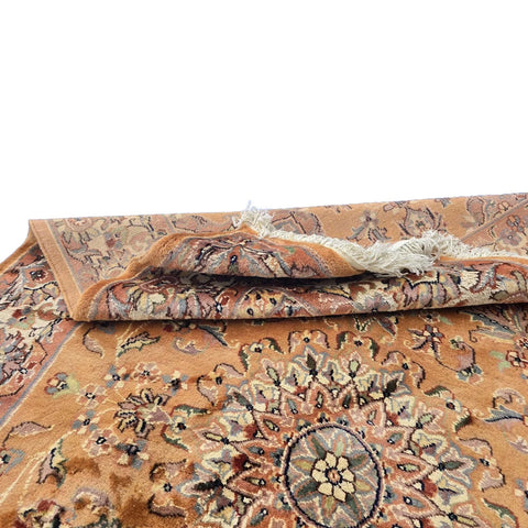 Al Ahmedani Linen Sun Floral Rectangle Area Rug Wonderful Design Wool Silk Hand Knotted Home Decor Indoor Carpet (6.3 x 4.2)'