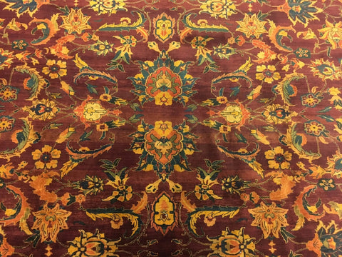Ahmedani Linen Excellent Designed Bijare Rectangle Area Rugs Hand Knotted Oriental Hand Spun Ghazni Wool Carpet (12 x 18)'