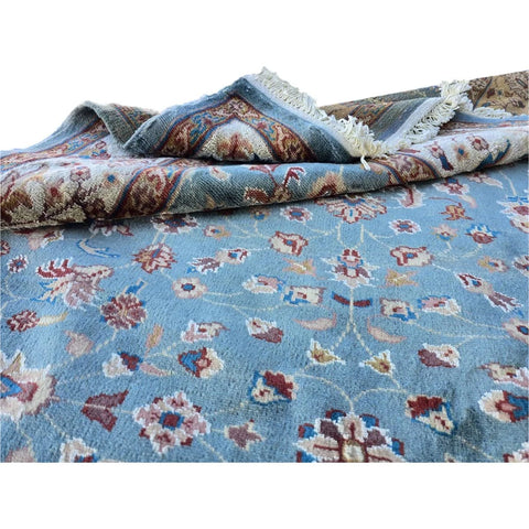 Al Ahmedani Linen Floral Medallion Rectangle Area Rug Wonderful Design Wool Silk Hand Knotted Home Decor Indoor Carpet (6.2 x 4.1)'