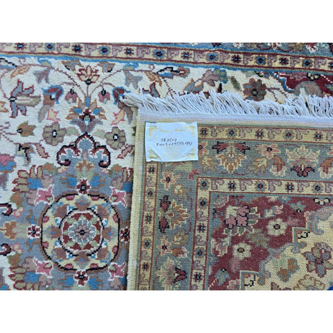 Al Ahmedani Linen Floral Medallion Rectangle Hand Knotted Area Rug Wonderful Design Home Decor Wool Silk Indoor Carpet (5.0 x 3.0)'