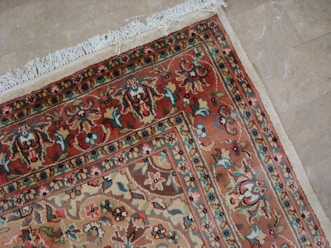 Exclusive Moon Medallion Floral Oriental Area Rug Hand Knotted Wool Silk Carpet (9 x 6)'