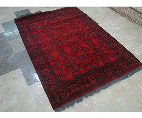 Exclusive Afghan Khal Muhamadi Designed Rectangle Area Rug Hand Knotted Wool Carpet (6.1 x 4.3)'