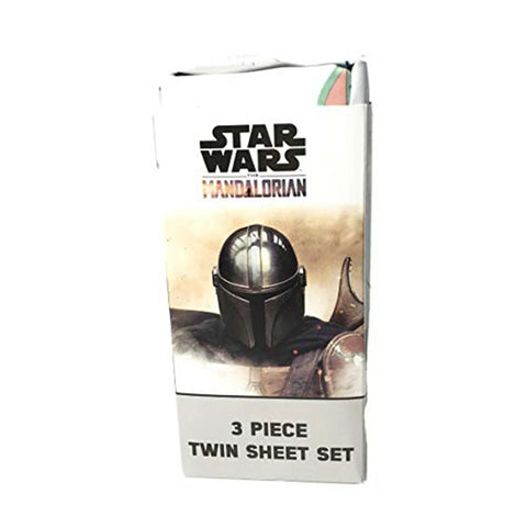 Star Wars The Mandalorian 3 Piece Multicolor Soft Polyester Twin Bedding Sheet Set for Kids