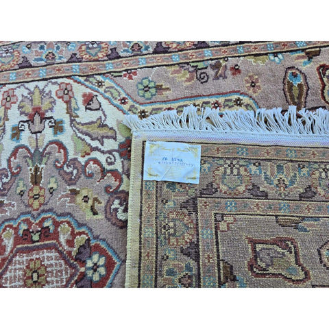 Al Ahmedani Linen Floral Medallion Rectangle Hand Knotted Area Rug Wonderful Design Home Decor Wool Silk Indoor Carpet (5.1 x 3.2)'