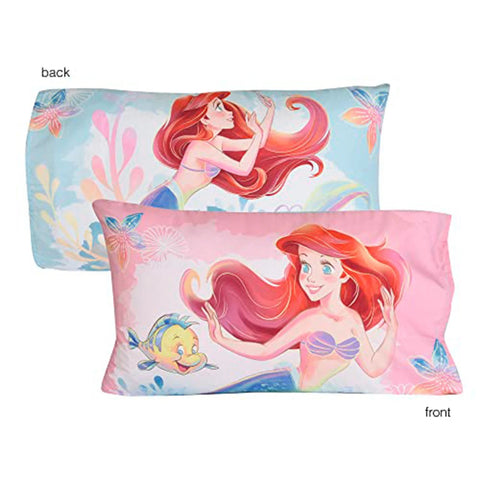 Little Mermaid 3 Piece Toddler Bedding Set Is A Dream Come True, Includes A Cozy Comforter, Fitted Sheet, And Pillowcase For The Perfect Night's Sleep For Kids