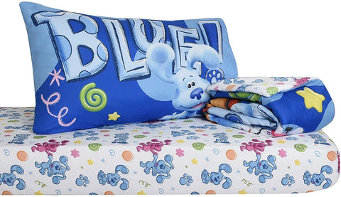 Blue's Clues Toddler Bedding Set 3 Piece Sheet Set for Kids With Reversible Comforter