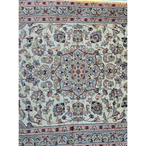 Al Ahmedani Linen Floral Medallion Hand Knotted Area Rug Rectangle Wonderful Design Home Decor Wool Silk Indoor Carpet (5.2 x 3.2)'