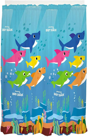 Baby Shark Kids Room Window Drapes Curtains for Kids, Set of 2 (42" x 63" Each)