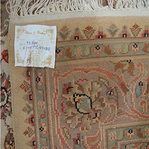 AL AHMEDANI LINEN Awesome Sarafiann Floral Medallion Area Rug Hand Knotted Wool Silk Carpet (6 x 4)'