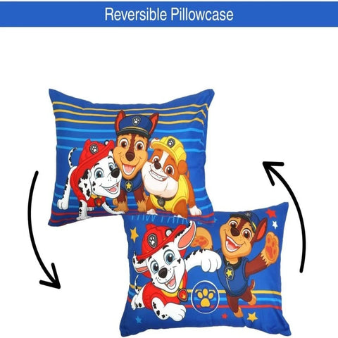Paw Patrol Kids Bedding Sheet Set with Reversible Comforter Twin Bed in Bag 4 Pcs Set for Kids