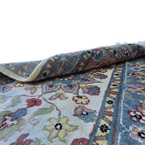 Al Ahmedani Linen Floral Medallion Rectangle Area Rug Wonderful Design Wool Silk Hand Knotted Home Decor Indoor Carpet (3.2 x 1.11)'