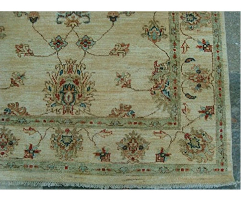 Chobi Zeiglar Mahal Rectangle Rug Ghazni Wool Hand Knotted Carpet (6.8 x 4.5)'