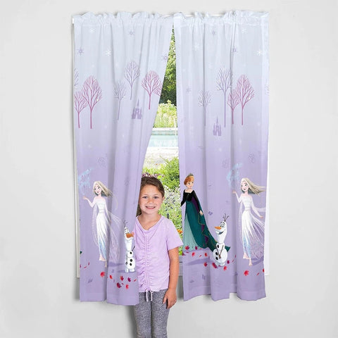 Frozen 2 Element Dance Window Curtain Panels for Kids Room - 41" (W) x 63" (L) - 2 Panels