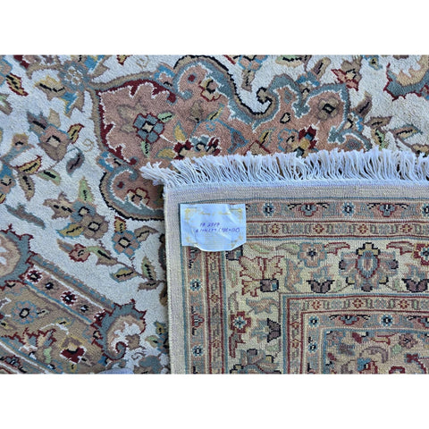 Al Ahmedani Linen Sarafian Floral Rectangle Area Rug Wonderful Design Wool Silk Hand Knotted Home Decor Indoor Carpet (6.1 x 4.1)'