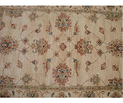 Chobi Zeiglar Mahal Rectangle Rug Ghazni Wool Hand Knotted Carpet (6.8 x 4.5)'