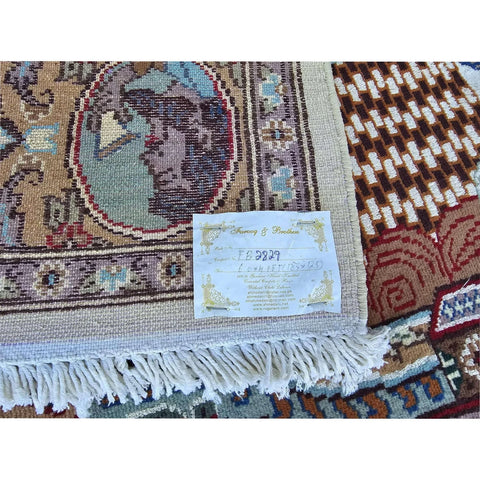 Al Ahmedani Linen Love Umre Khayam King Queen Love Story Hand Knotted Rectangle Area Rug Wonderful Design Home Decor Wool Silk Indoor Carpet (6.0 x 4.1)'