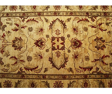 AHMEDANI Wonderful Chobi Zeiglar Mahal Rectangle Rug Wool Hand Knotted Carpet (4.11 X 3.2)'