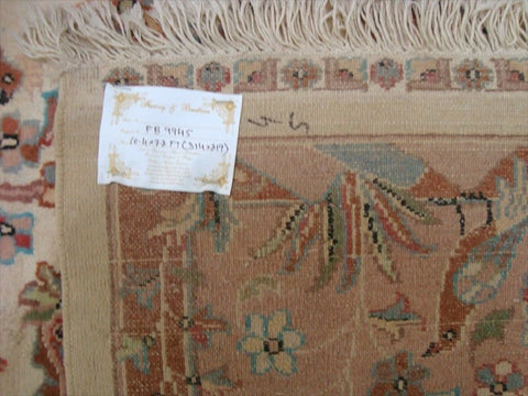 Excellent Tree of Life Peace Birds Rectangle Area Rug Wool Silk Hand Knotted Carpet (10.4 x 7.2)'