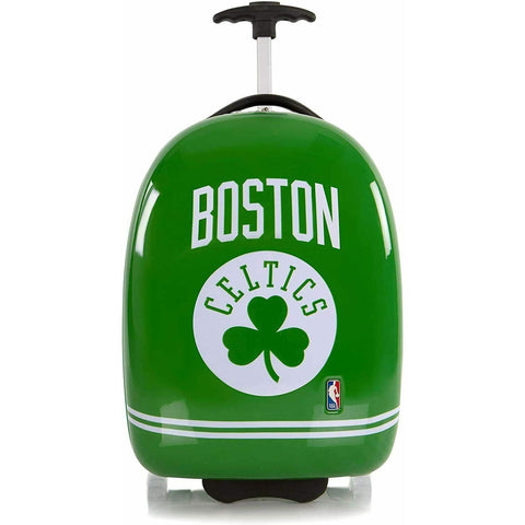 NBA Boston Celtics Hardside Carry on Wheeled Luggage for Boys - 18 Inch Travel Trolley Suitcase