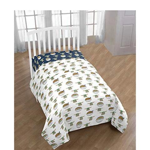 Star Wars The Mandalorian 3 Piece Multicolor Soft Polyester Twin Bedding Sheet Set for Kids