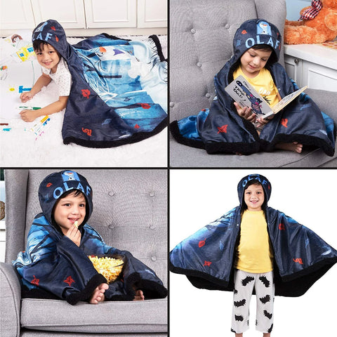 Franco Kids Bedding Snuggle Wrap Wearable Blanket, 31 in x 55 in, Disney Frozen 2 Olaf