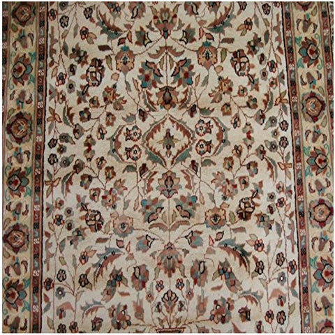 Exclusive Floral Medallion Allover Rectangle Area Rug Hand Knotted Wool Silk Carpet (6 x 4)'