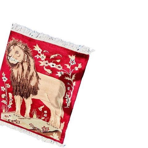 Al Ahmedani Linen Lion Jungle King Rectangle Hand Knotted Wonderful Design Area Rug Home Decor Wool Silk Indoor Carpet (3.0 x 2.0)'