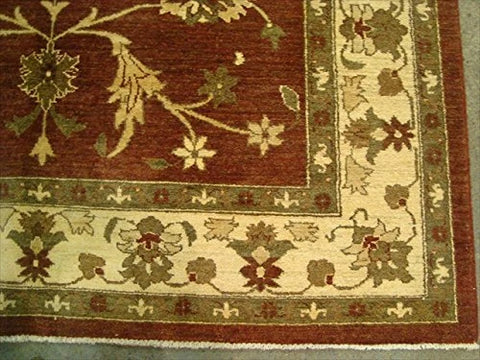 Exclusive Chobi Zeigler Mahal Rectangle Area Rug Vege Dyed Hand Knotted Carpet (9.1 x 6.1)'