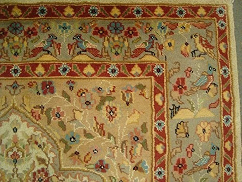 Exclusive Tree of Life Birds All Over Floral Designed Brand New Area Rugs Silk Wool Hand Knotted Carpet (6 x 4)'