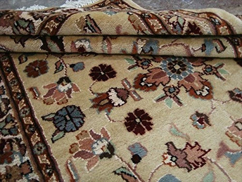 Beige Yellow Ivory Touch Exclusive Oriental Area Rug Hand Knotted Wool Silk Carpet (5 x 3)'