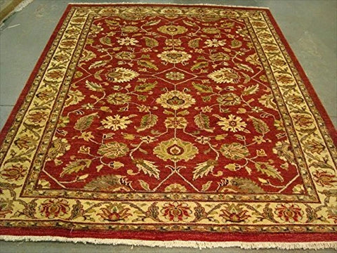 Exclusive Rare Chobi Mahal Zeigler Vege Dyed Traditional Area Rug Hand Knotted Carpet (9.7 x 7.11)'