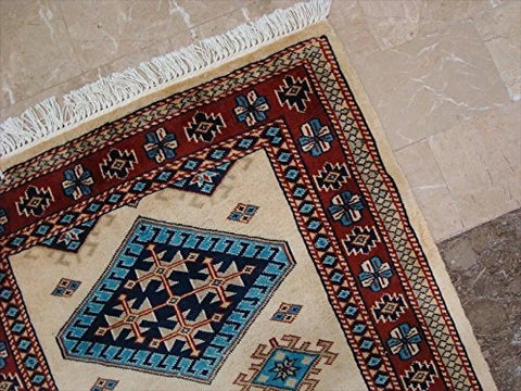 Excellent Kazak Shirvan Kuba Rectangle Wool Carpet Hand Knotted Runner Rug (8.6 x 2.8)'