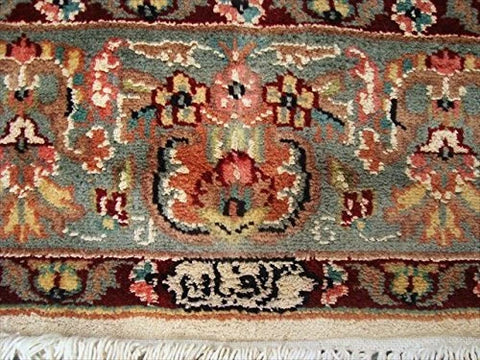 Exclusive Amazed Sarafian Floral Rectangle Area Rug Hand Knotted Wool Silk Carpet (6 X 4)'