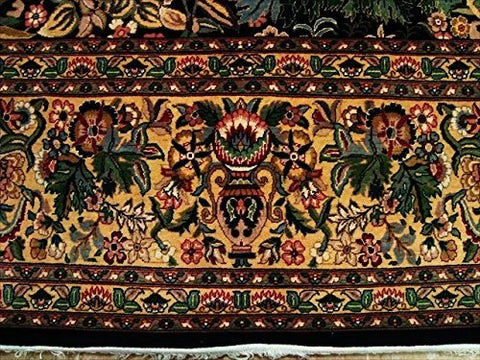 Ahmedani Linen Exclusive Designed Flowers Allover Garden Decorative New Oriental Area Rugs Hand Knotted Fine Wool Carpet (10 x 14)'