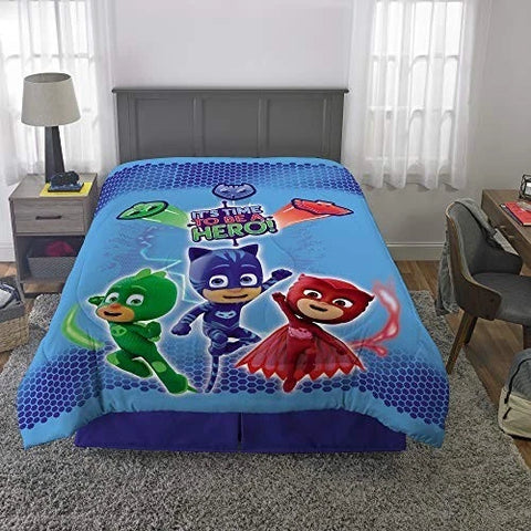 PJ Masks Multicolored Bedding Super Soft Microfiber Reversible Comforter For Kids