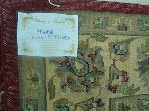 Exclusive Red Floral Lovely Rare Hand Knotted Rug Wool Silk Carpet (6 x 4)'